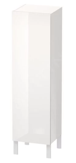 Duravit L-Cube - Hoge Badkamerkast 1320x400x363 Mm, Links, Glanzend Wit LC1178L2222