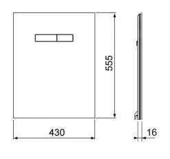 Tece TECElux - Bovenste Bedieningsglasplaat Met Handmatige Bediening, Zwart Glas/glanzend Chroom 9650004 -BadderenMetVoordeel f3b82c670e6ade83668a4842