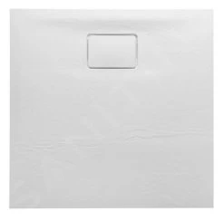 Sapho Acora - Douchebak 800x800 Mm, Gegoten Marmer, Decor Witsteen AC001