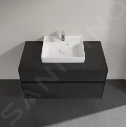 Villeroy & Boch Collaro - Wastafelkast, 1000x548x500 Mm, 2 Laden, Mat Zwart C01600PD -BadderenMetVoordeel f8d59e62e4b0615e6fb5ae0f