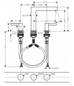 Hansgrohe Finoris - Wastafelkraan 160, 3-gats, Incl. Push-Open Afvoer, EcoSmart, Chroom 76034000 10 Hansgrohe Finoris - Wastafelkraan 160, 3-gats, Incl. Push-Open Afvoer, EcoSmart, Chroom 76034000 -BadderenMetVoordeel fa687f9b7aeb65ad729ac9ff