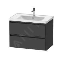 Duravit Ketho.2 - Wastafelkast 549x784x455 Mm, 2 Laden, Grafiet Mat K25283049490000