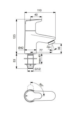 Ideal Standard Ceraplus II - Toiletkraan, Chroom BC117AA -BadderenMetVoordeel ffb7fe9b4762de3ff0df8f97